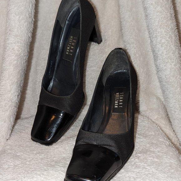 Stuart Weitzman, 9, Stone Quasar Patent toe, business heels - Picture 4 of 4